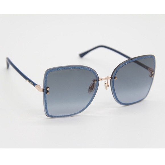 NEW JIMMY CHOO SUNGLASSES JIMMY CHOO LETI/S LKS BLUE WOMEN’S EYEWEAR JIMMY CHOO - Picture 8 of 11